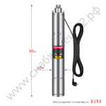 ЗУБР 550 Вт, 90 м напор, скважинный насос винтовой, корпус из нержавеющей стали (НСВ-75-90)