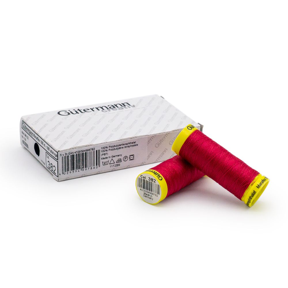Нитки для трикотажа Gutermann Maraflex 120 (150 метров), 5 кат. | 382 мальва