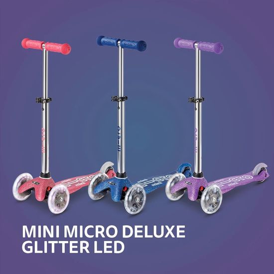 Самокат Mini Micro Deluxe Fairy Glitter LED