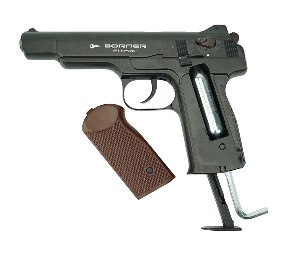 Пистолет пневматический Borner APS 4,5 мм BLOWBACK