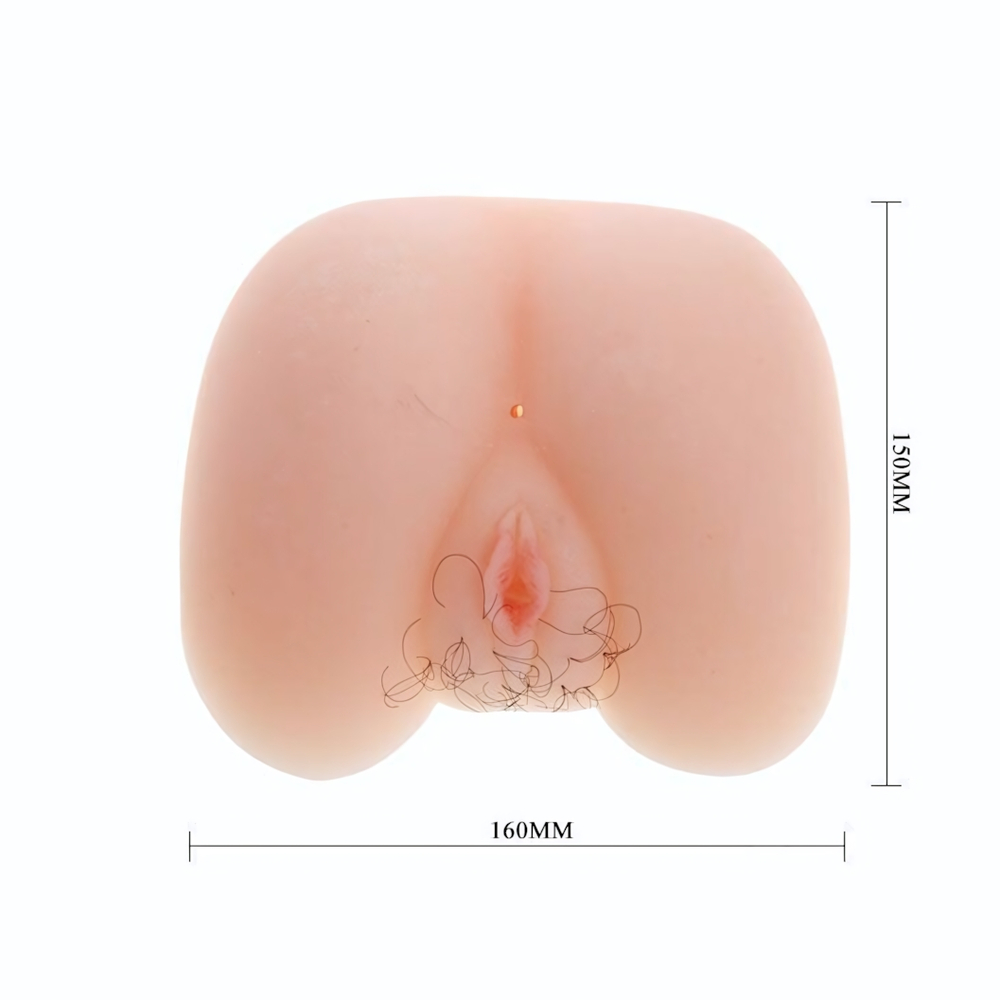 Вагина и анус с 10 режимами вибрации (Цвет: телесный)
