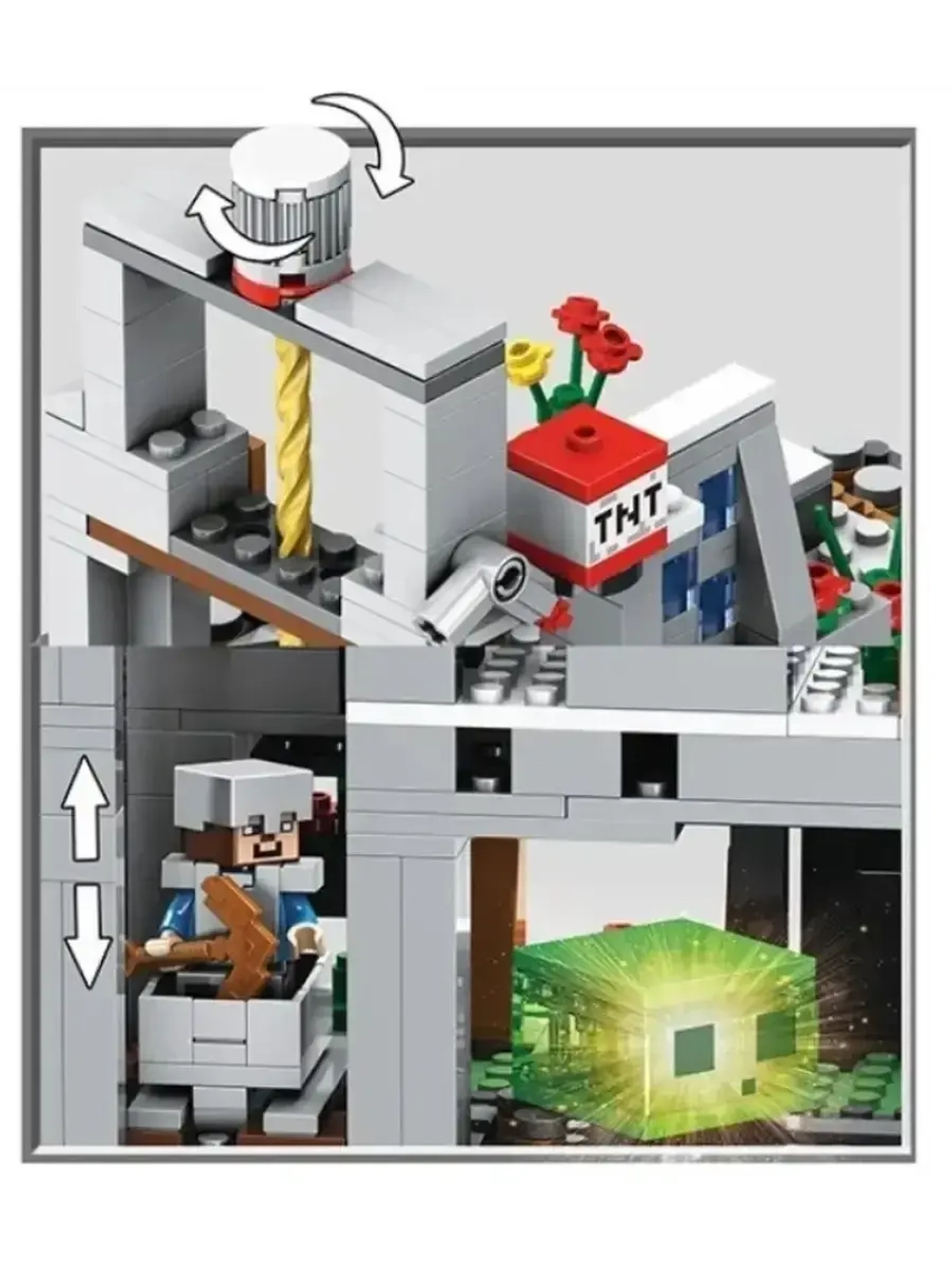 Конструктор Майнкрафт Горная пещера 760 деталей
