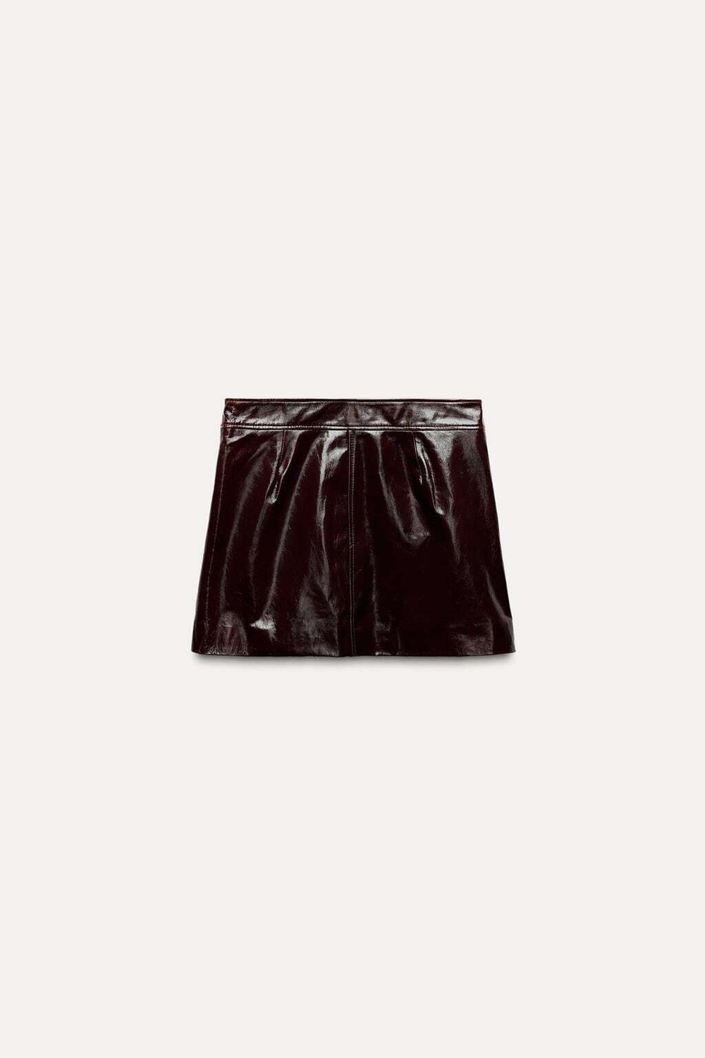 Короткая юбка из 100% кожи — zw collection