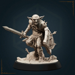 Гоблин Воин Паладин Варвар Файтер Рыцарь миниатюра для dnd, днд, pathfinder, фентези, Настольная игра, НРИ, Варгейм, РПГ