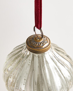 ZARA HOME ЕЛОЧНОЕ УКРАШЕНИЕ РОМБОВИДНОЙ ФОРМЫ С РЕЛЬЕФНЫМ УЗОРОМ, СЕРЕБРЯНЫЙ