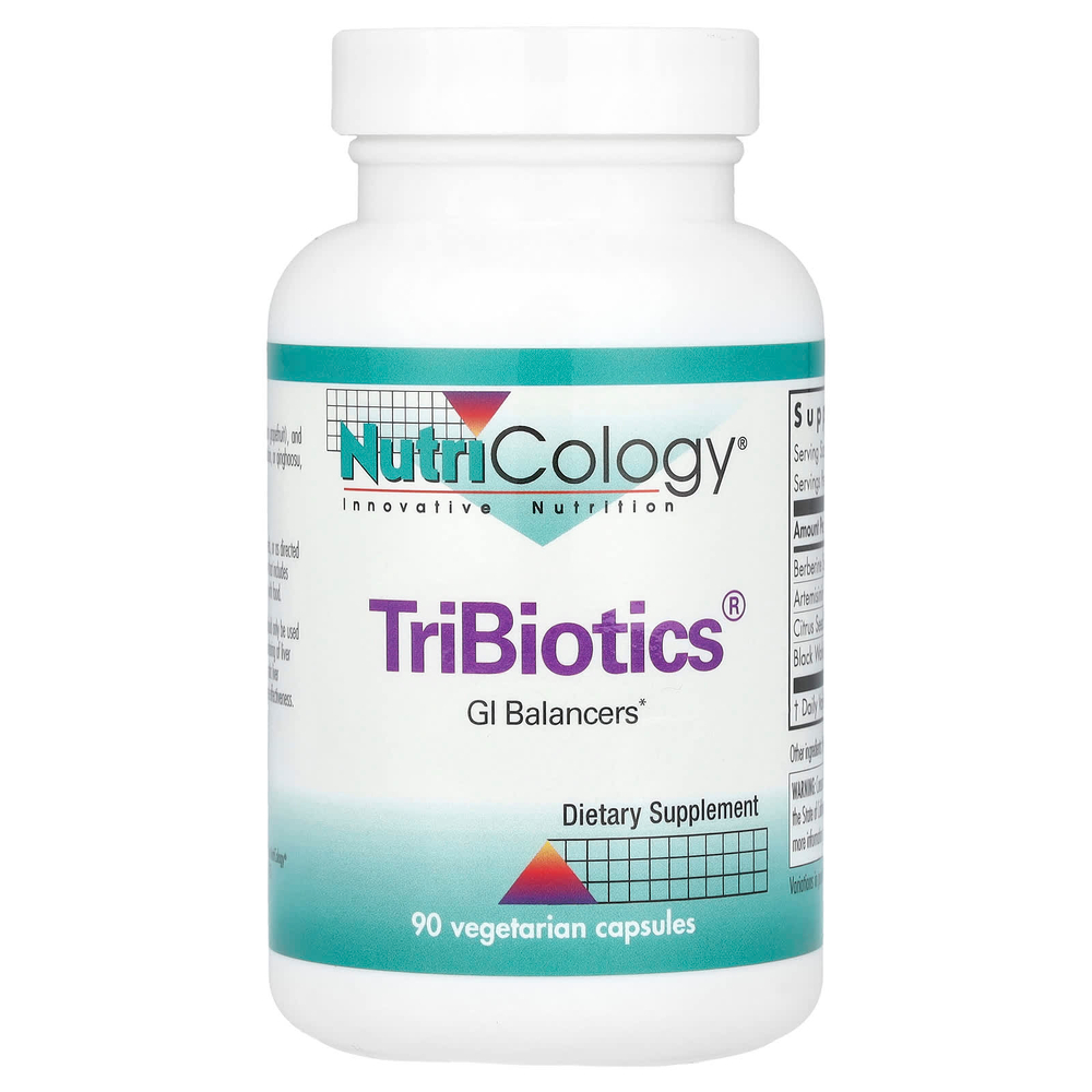Nutricology, TriBiotics, 90 вегетарианских капсул