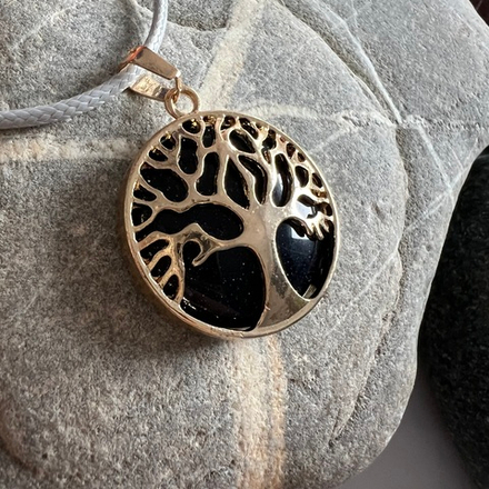 Подвеска. Дерево жизни. синт. Авантюрин