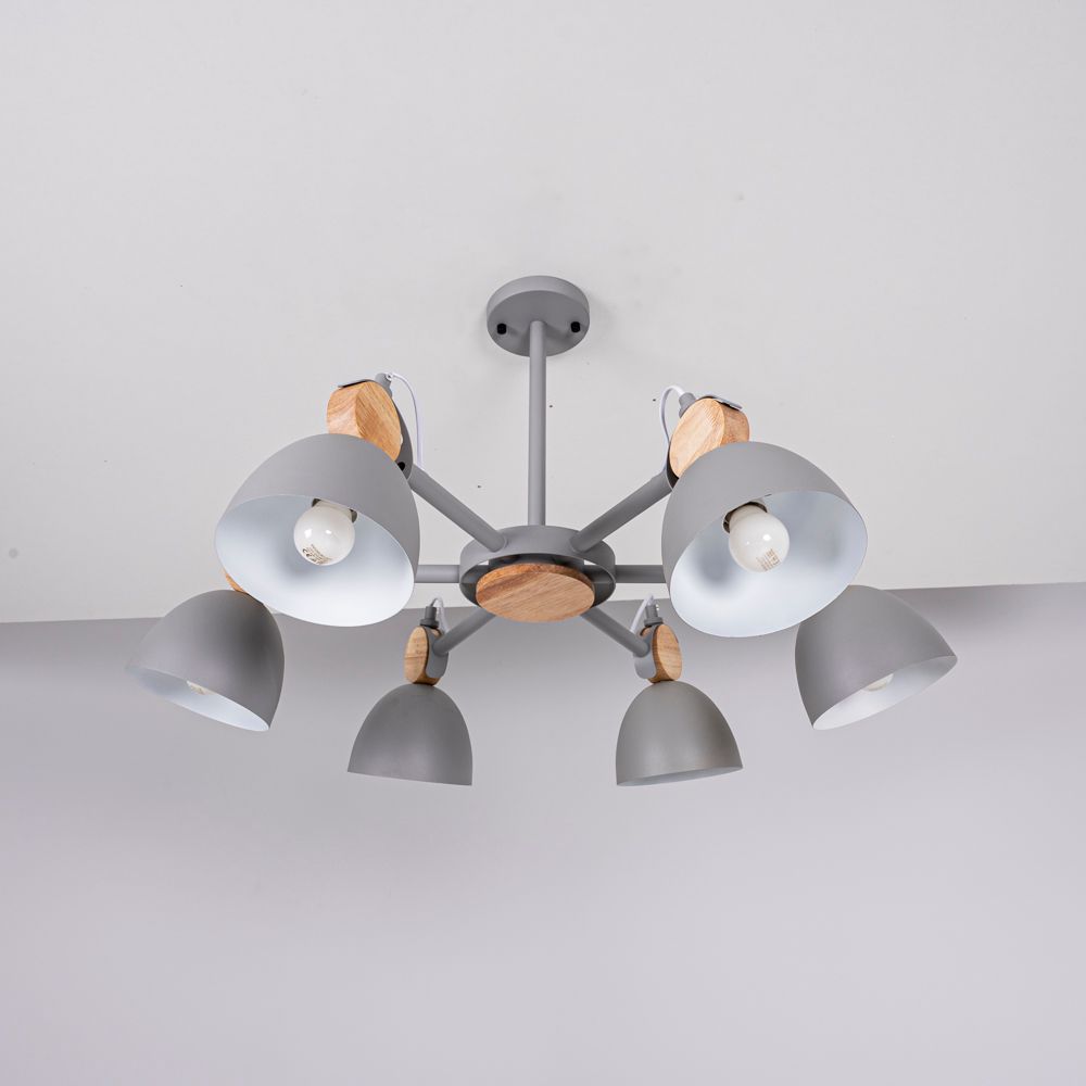 Люстра на штанге ROLLA 6 Gray