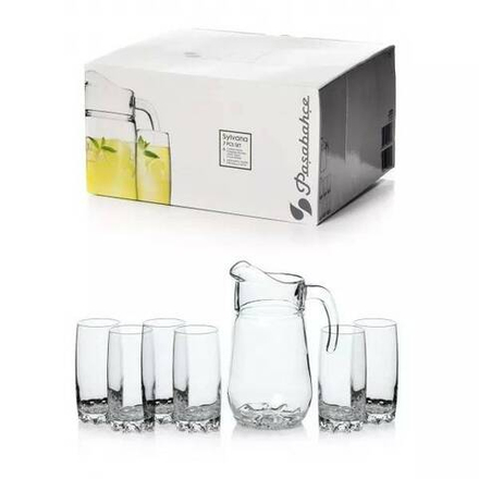 Набор питьевой Pasabahce Сильвана Кувшин 1,37л+Стаканы 375мл 6шт, стекло