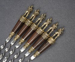 Подарочный набор шампуров "Спецназ", рукояти венге