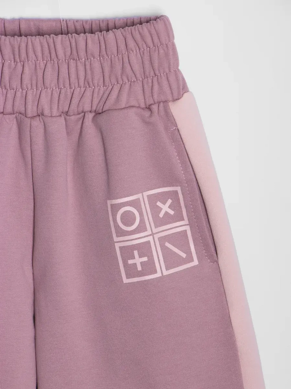 Летний костюм детский розовый, футболка и кюлоты