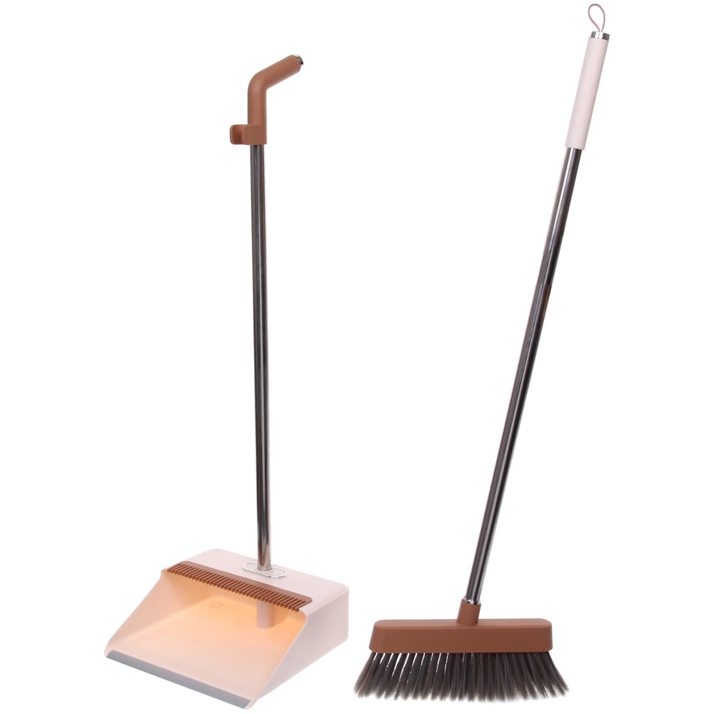 Набор для уборки, щетка для пола с совком «Люкс» персиковый 1130