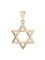 Фото кулона маленького звезда Давида из золота 585 на белом фоне.