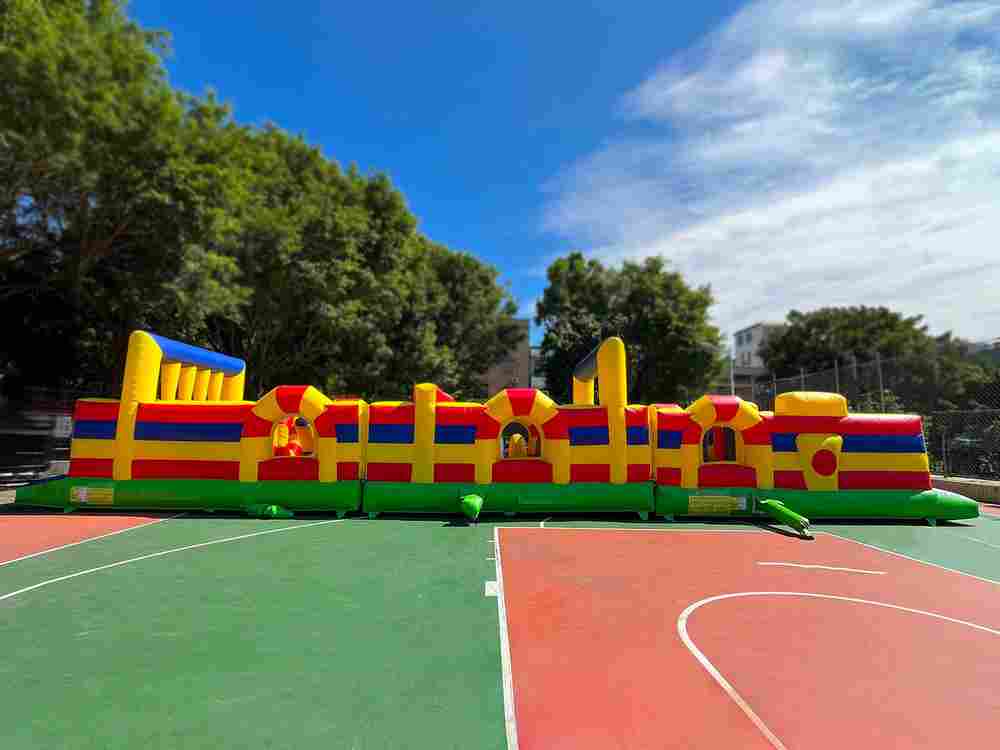 Надувная полоса препятствий «Веселые старты» 14,5*3,5*3 м