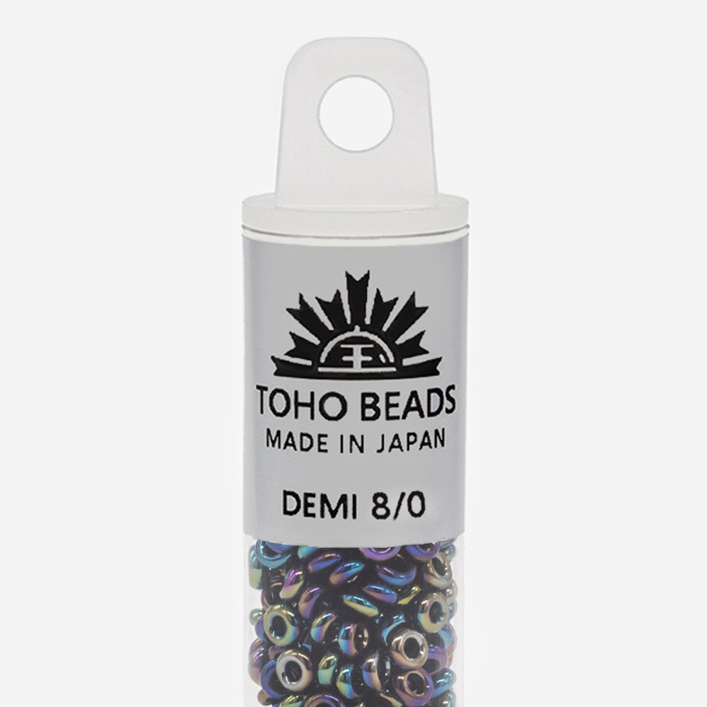 Японский бисер TOHO Demi 8/0 (№86), металлизированный, непрозрачный глянцевый