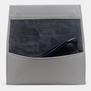 Футляр для очков Lentille из кожи козы, серого цвета