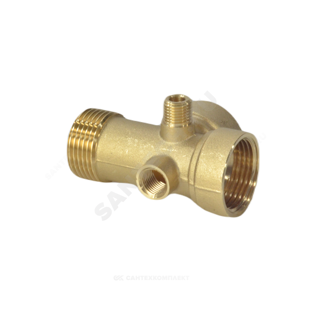 Штуцер пятивыводной латунь R5V 3x1"+2x1/4" удлиненный Джилекс 9006