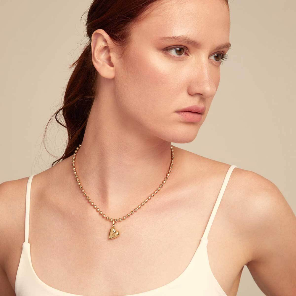 Подвеска Charm Heart с золотом