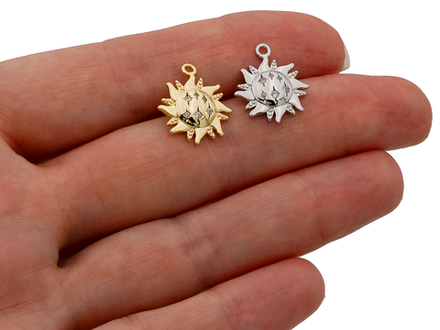 Подвеска "Солнце" 16мм, со стразами