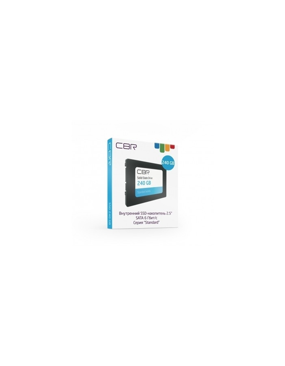 CBR SSD-240GB-2.5-ST21, Внутренний SSD-накопитель, серия "Standard", 240 GB, 2.5", SATA III 6 Gbit/s, Phison PS3111-S11, 3D TLC NAND, R/W speed up to 550/490 MB/s, TBW (TB) 200
