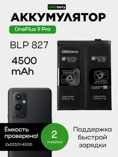 Аккумулятор для OnePlus 9 Pro 4500 mAh (BLP827) ORIGberry