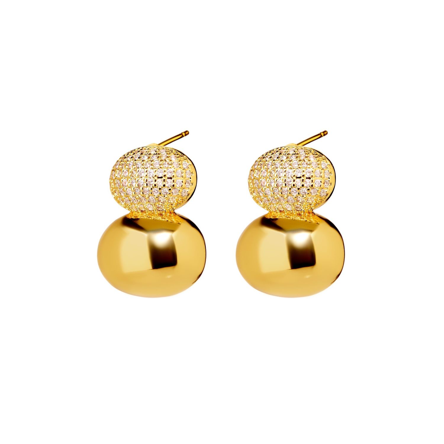 Серьги Acorn Earrings - Crystal