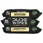 Dude Products, Flushable Wipes, XL, Shea Butter Smooth, 3 Pack, 48 Wipes Each