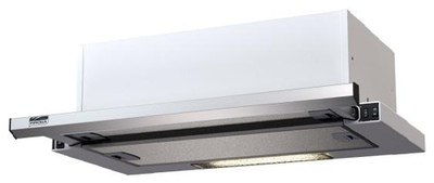 Вытяжка  Krona "KAMILLA" slim 500 inox   ( белый корпус./нерж планка)