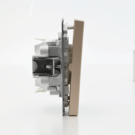 Выключатель кнопочный 2-кл. ArtGallery 10AX быстрозажим. клем. механизм песочн. SE GAL001217S