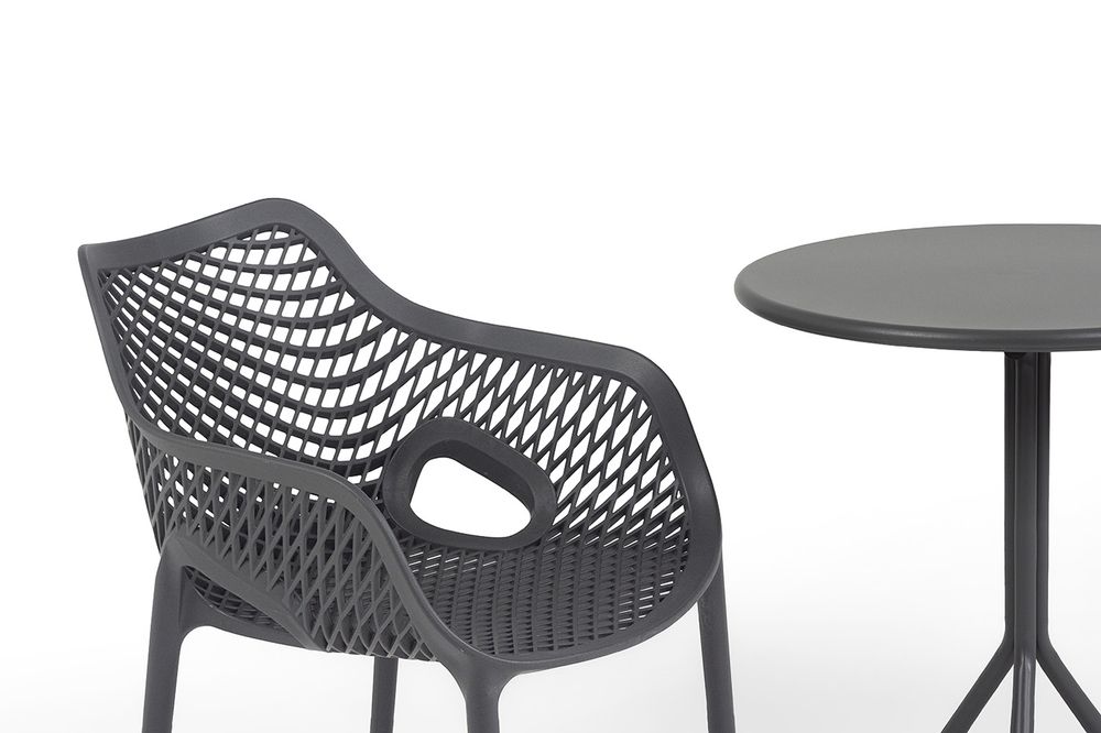 "Беллини" обеденная группа на 2 персоны, цвет темно-серый