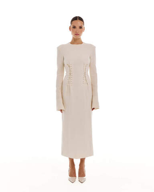 Платье CROIX (круа) светлое с люверсами