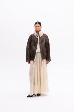 Молочная юбка из мохера