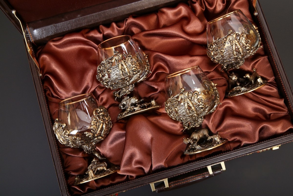 Набор бокалов «Охота Элит» 4 шт. в подарочном кейсе