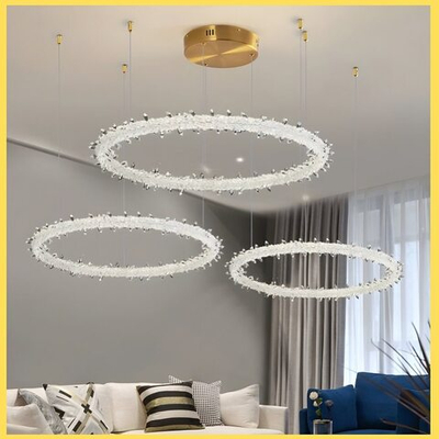 Шикарная люстра из трех колец выполненная из кристаллов ✨