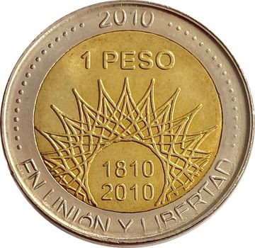 1 песо 2010 Аргентина «200 лет Аргентине: крепость Пукара де Тилькара»