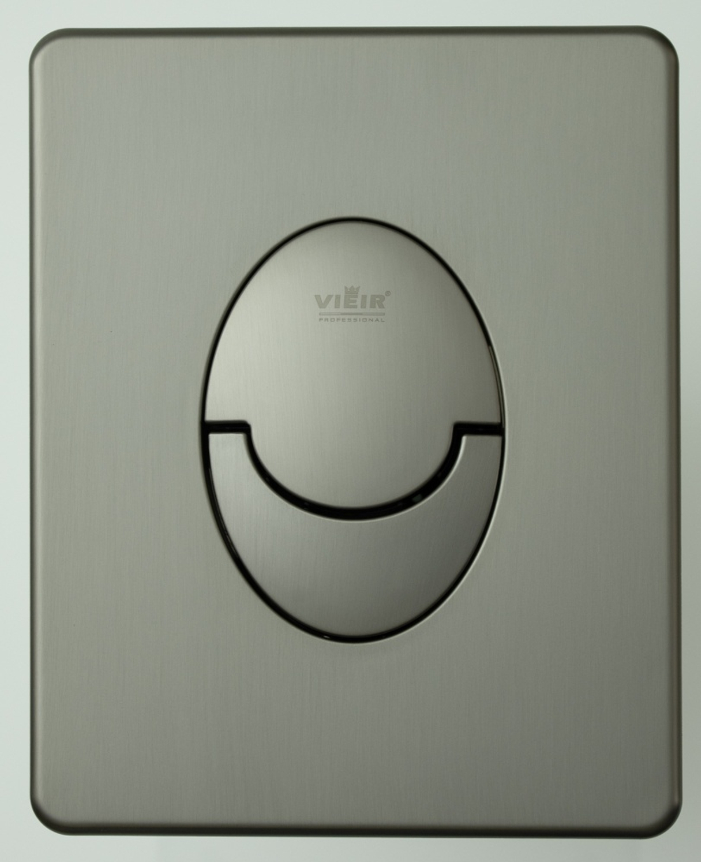 Кнопка ПНЕВМА. для инсталляции с ОВАЛ. клав.  ▊ (ГРАФИТ)  ViEiR  (20/1шт)
