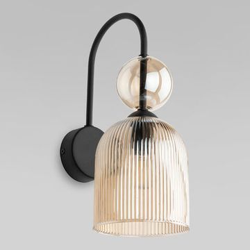 Настенный светильник 1*E14 a071828 11140 черный/янтарный Sophia Cognac TK Lighting