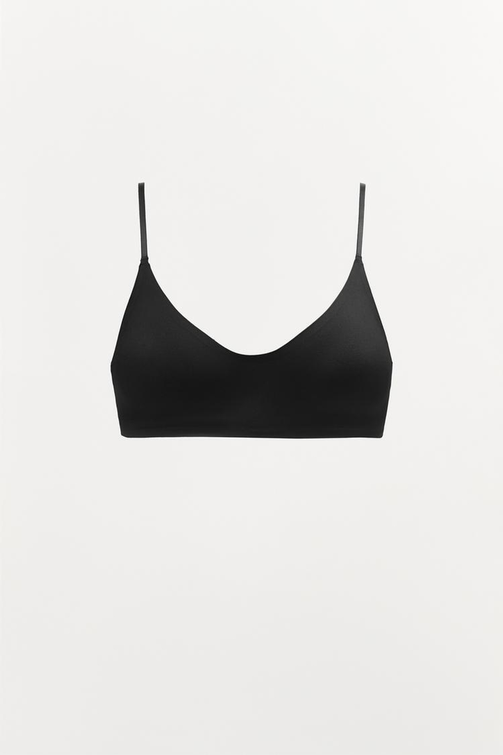 ZARA БРАЛЕТТ ИЗ СМЕСОВОГО ПОЛИАМИДА НА БРЕТЕЛЯХ, ЧЕРНЫЙ