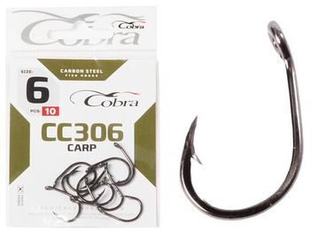 Крючки Cobra CARP CC306  №6, 10 шт.