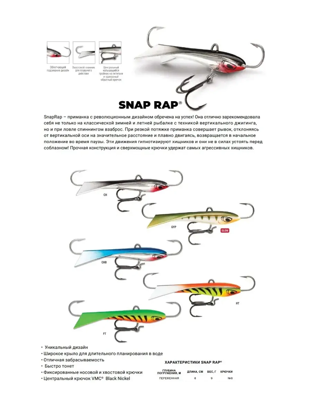 Балансир для зимней рыбалки Snap Rap 06 /GYP