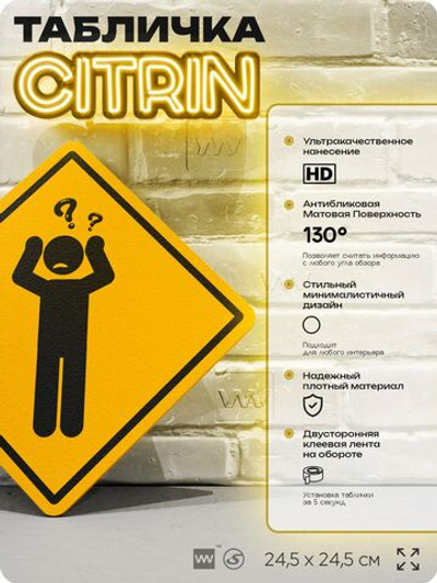 Табличка "Ничего не понятно" шуточная прикольная табличка на дверь и стену, для офиса и дома, декоративный знак, 24,5х24,5 см, пластиковая, Айдентика Технолоджи