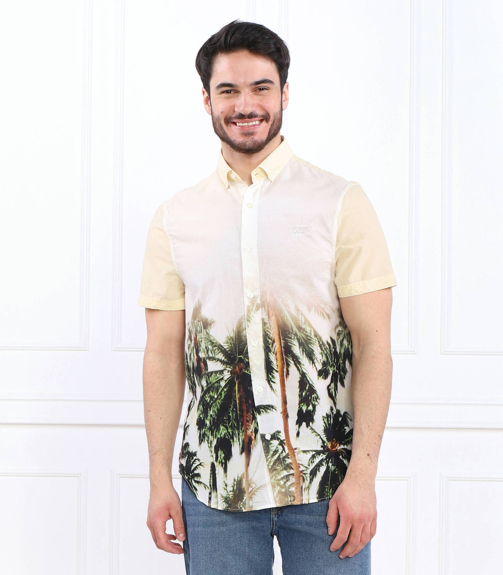 Рубашка SS COLLINS GUESS - желтый(M3GH65 WFDS1)