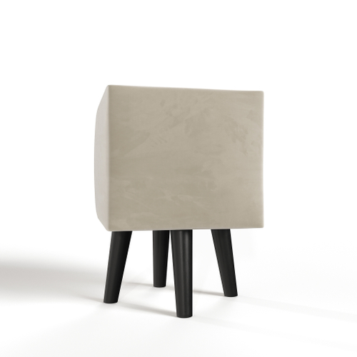 Пуф квадратный на высоких ножках Фантазёр Z-1 (Светло-бежевый) в офис, дом, салон красоты, прихожая, гостиная, на кухню, в кафе, в зону ожидания, в коридор, к туалетному столику. Банкетка, подставка.