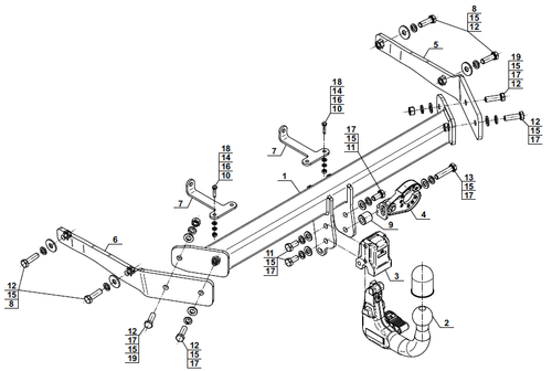 Фаркоп на Volkswagen ID (паспорт и сертификат в комплекте)(без электрики) Steinhof.V-086