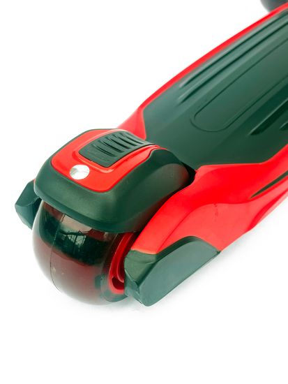 Самокат-беговел со светящимися колёсами 3 в 1 Scooter Micar Moby Black-Red