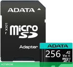 Карта памяти A-Data Micro SDXC 256GB W/AD (AUSDX256GUI3V30SA2-RA1)