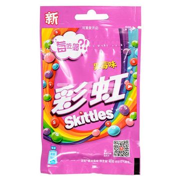 Жевательная конфета Skittles со вкусом лесных ягод, 40гр (Китай)