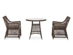 "Эспрессо-80 L" обеденная группа плетеная, цвет коричневый