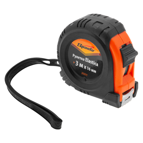 31311 Рулетка Elastica, 3 м х 16 мм, обрезиненный корпус