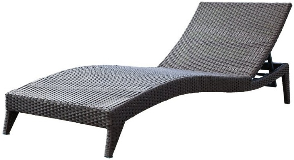 Шезлонг-лежак плетеный Tagliamento Casablanca, коричневый люкс